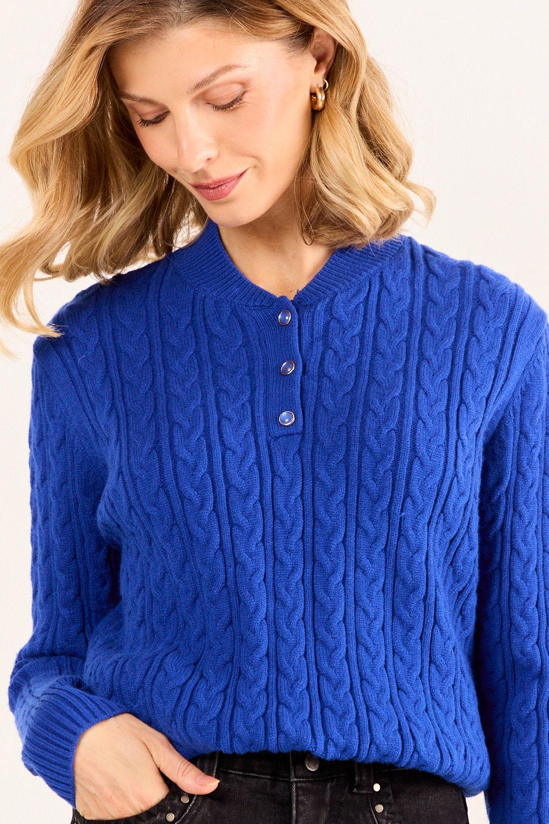 Sweater Liso Azul Ma Griffe 18102126056134-0