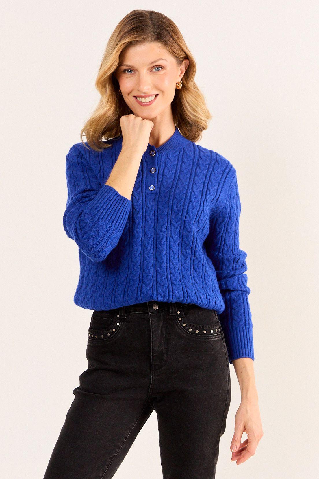 Sweater Liso Azul Ma Griffe 18102126056134-1