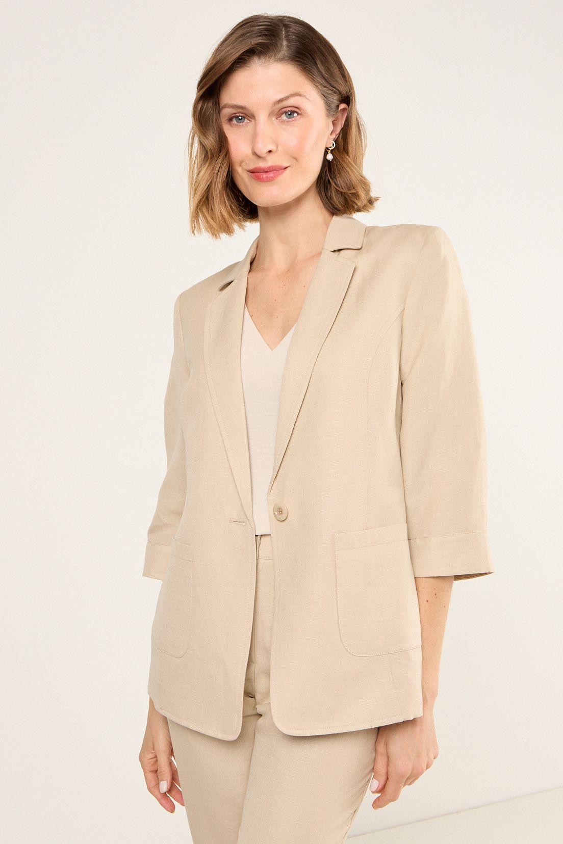 Blazer Liso Beige Ma Griffe 16004225007106-0