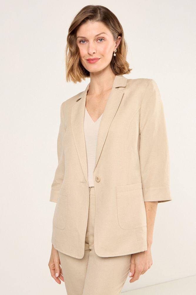 Blazer Liso Beige Ma Griffe 16004225007106-0