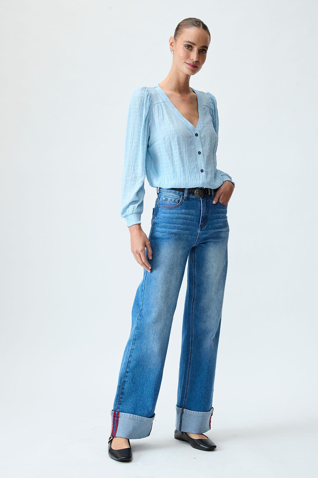 Jeans Liso Azul iO 11320125002104-0