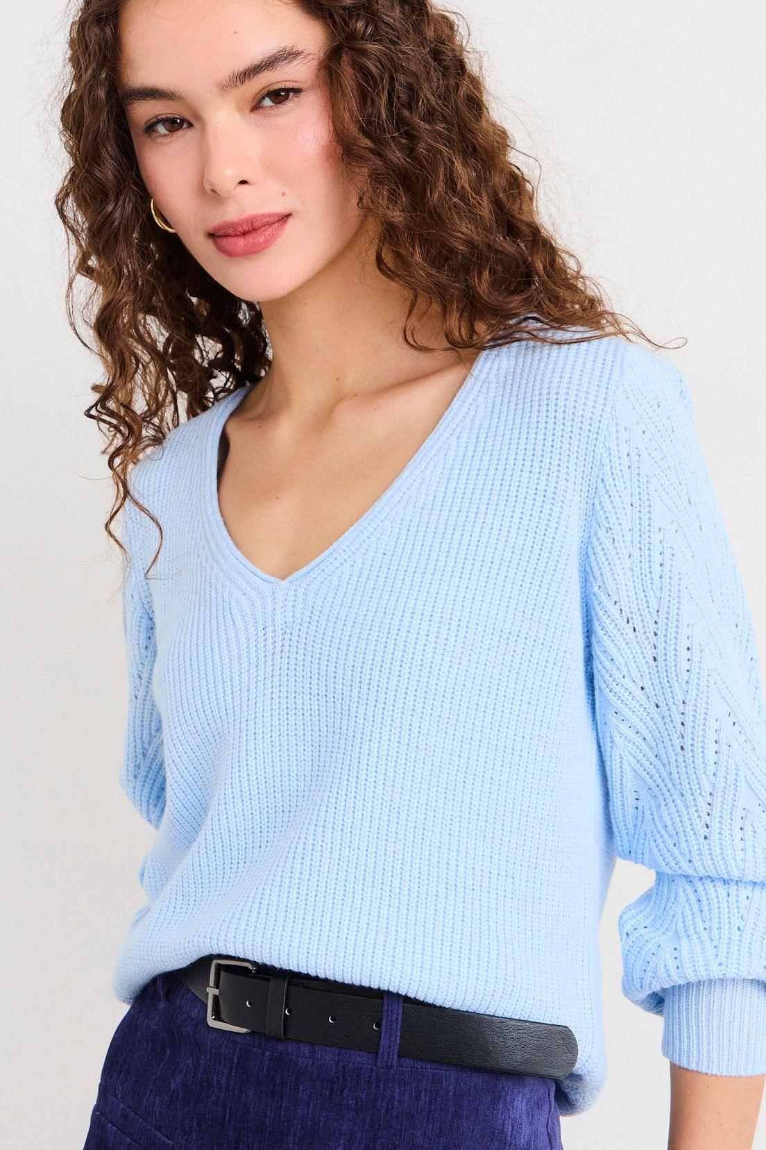Sweater Liso Celeste iO 18120226001110-0