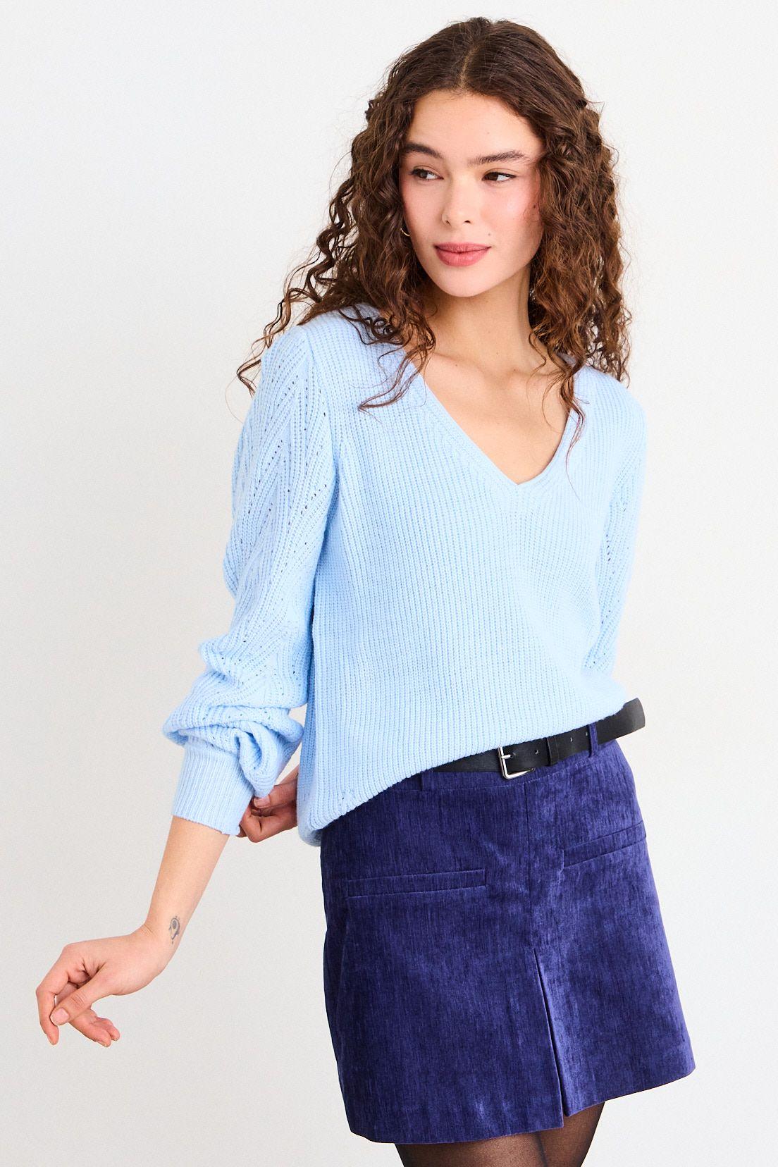 Sweater Liso Celeste iO 18120226001110-1