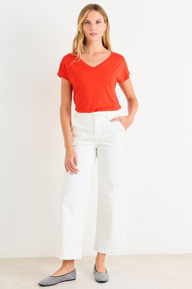 Polera Manga Corta Lisa Roja Ash 14204225094116-3