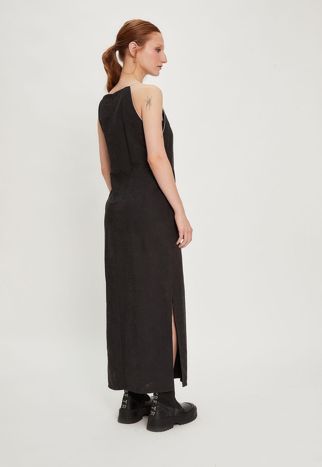 Vestido Liso Largo Negro iO 13420124001102-4