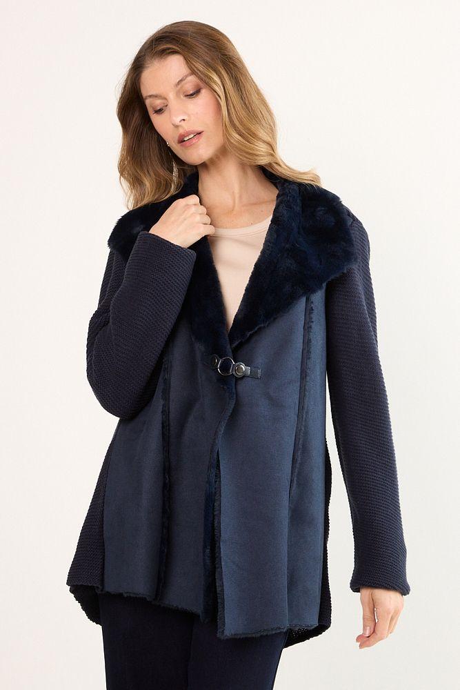 Abrigo Liso Azul 17004125003104-0