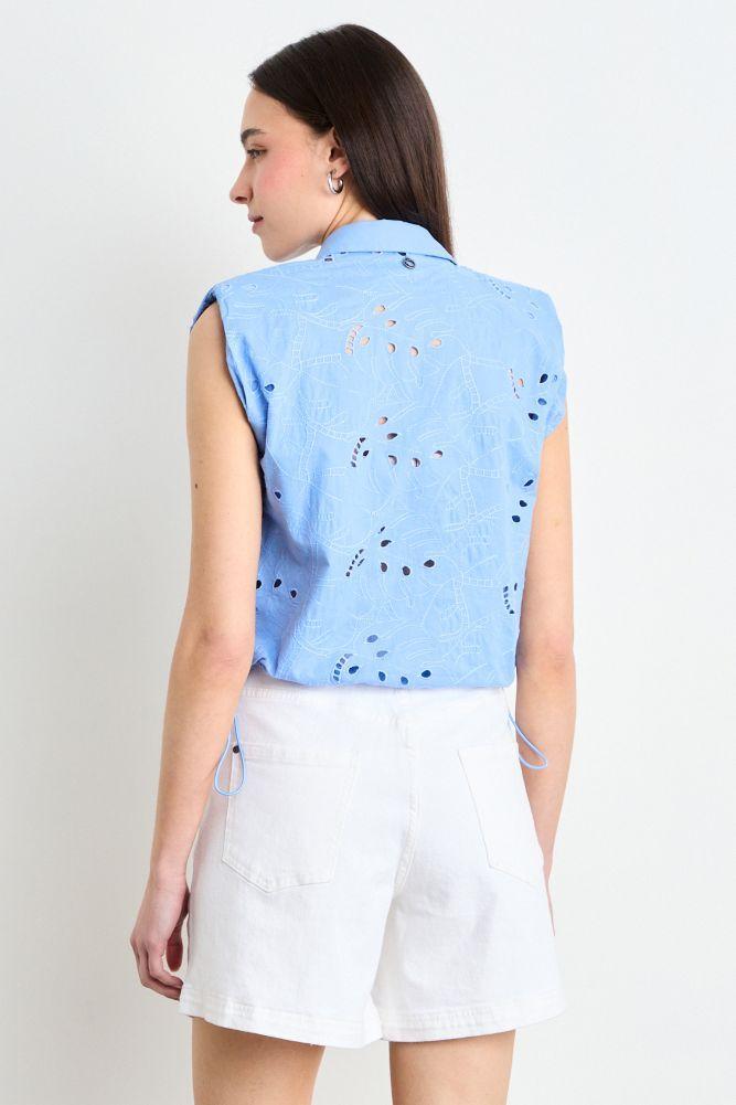 Blusas Manga Corta Celeste iO 14020225012110-2