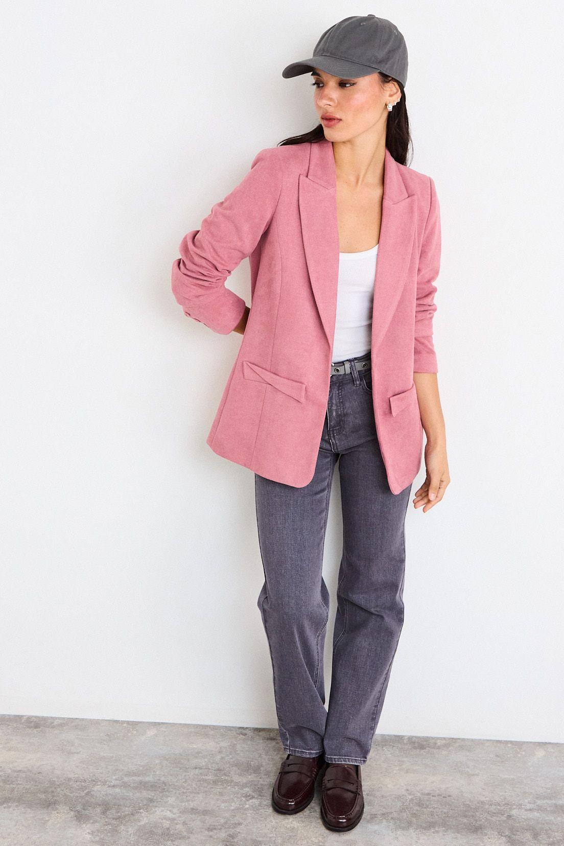 Blazer Liso Rosa iO 16020226052123-3