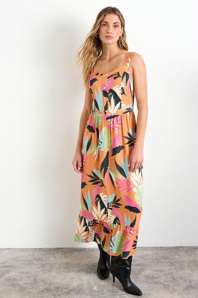 Vestido Fantasia Largo Naranjo iO 13520225010131-0