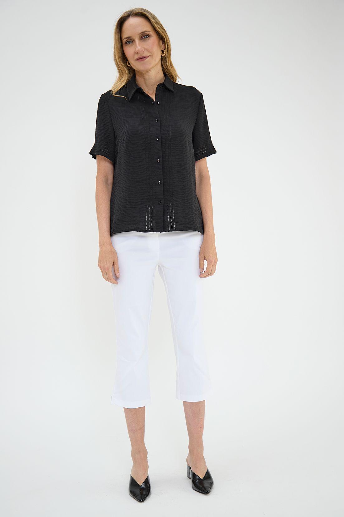 Blusa Camisera Abotonada Negro Ma Griffe 14002224006102-4