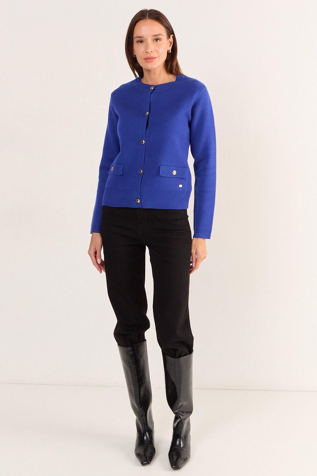 Chaleco Liso Azul Ma Griffe 18002126054134-3