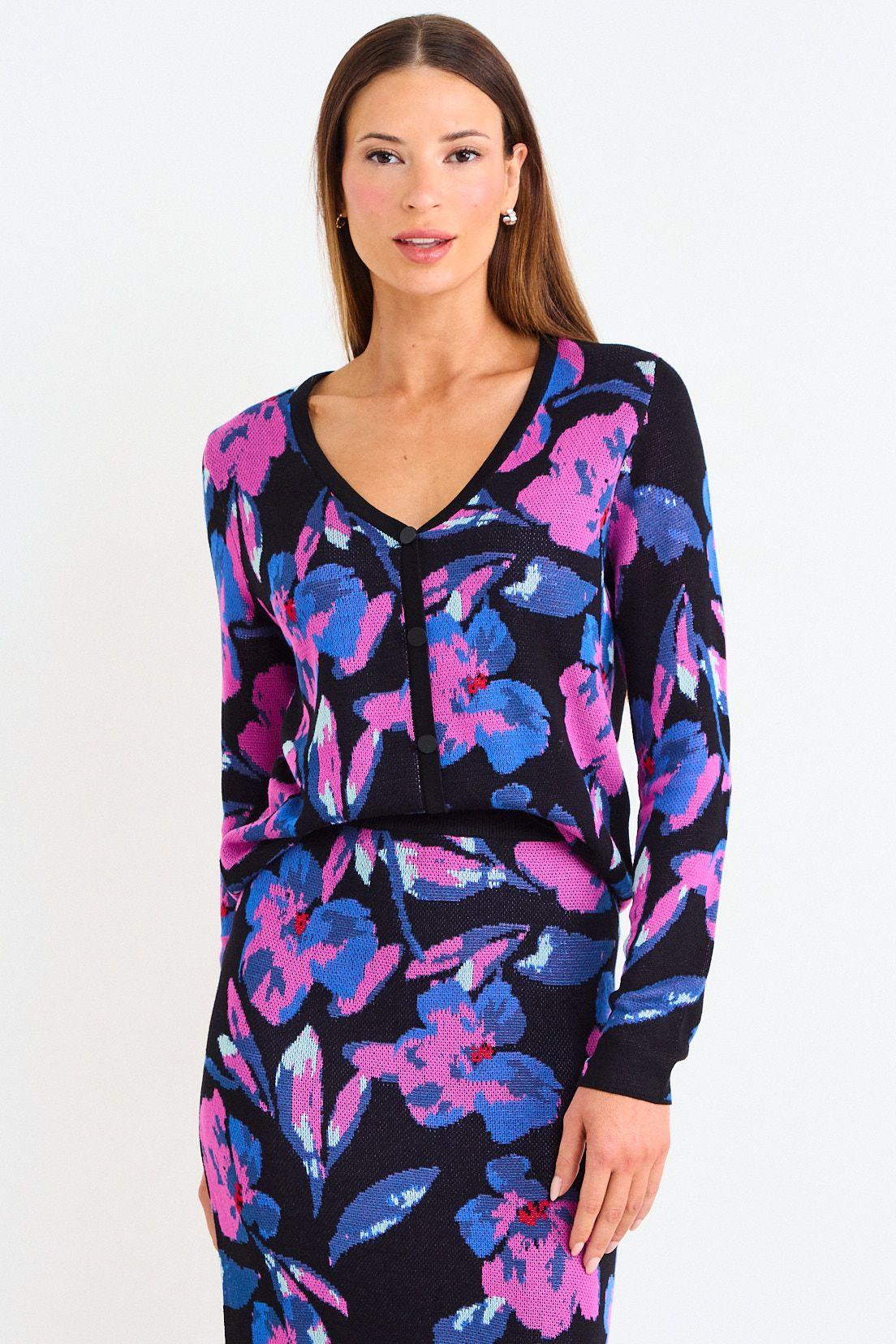 Polera Tejida Negro Estampada Ash 18207126054102-0