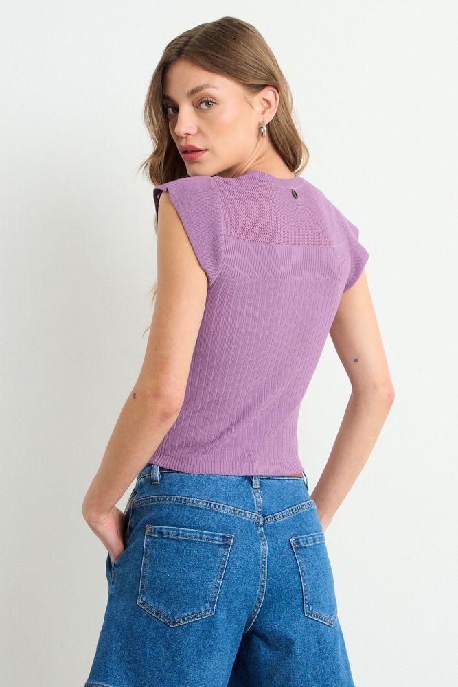 Polera Tejida Morado iO 18104225020211-2