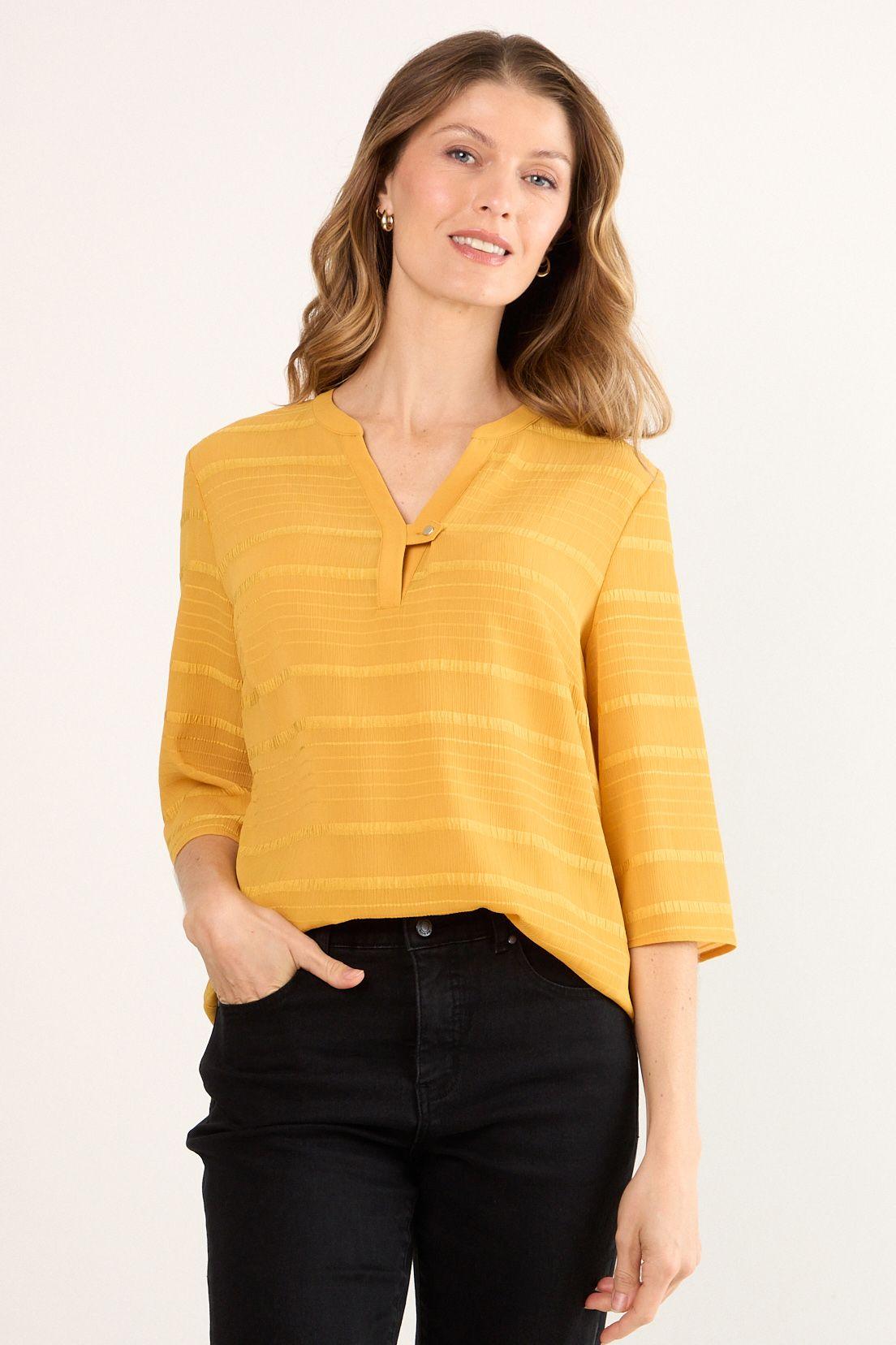 Blusas Manga Larga Amarillo Ma Griffe 14002225054314-0