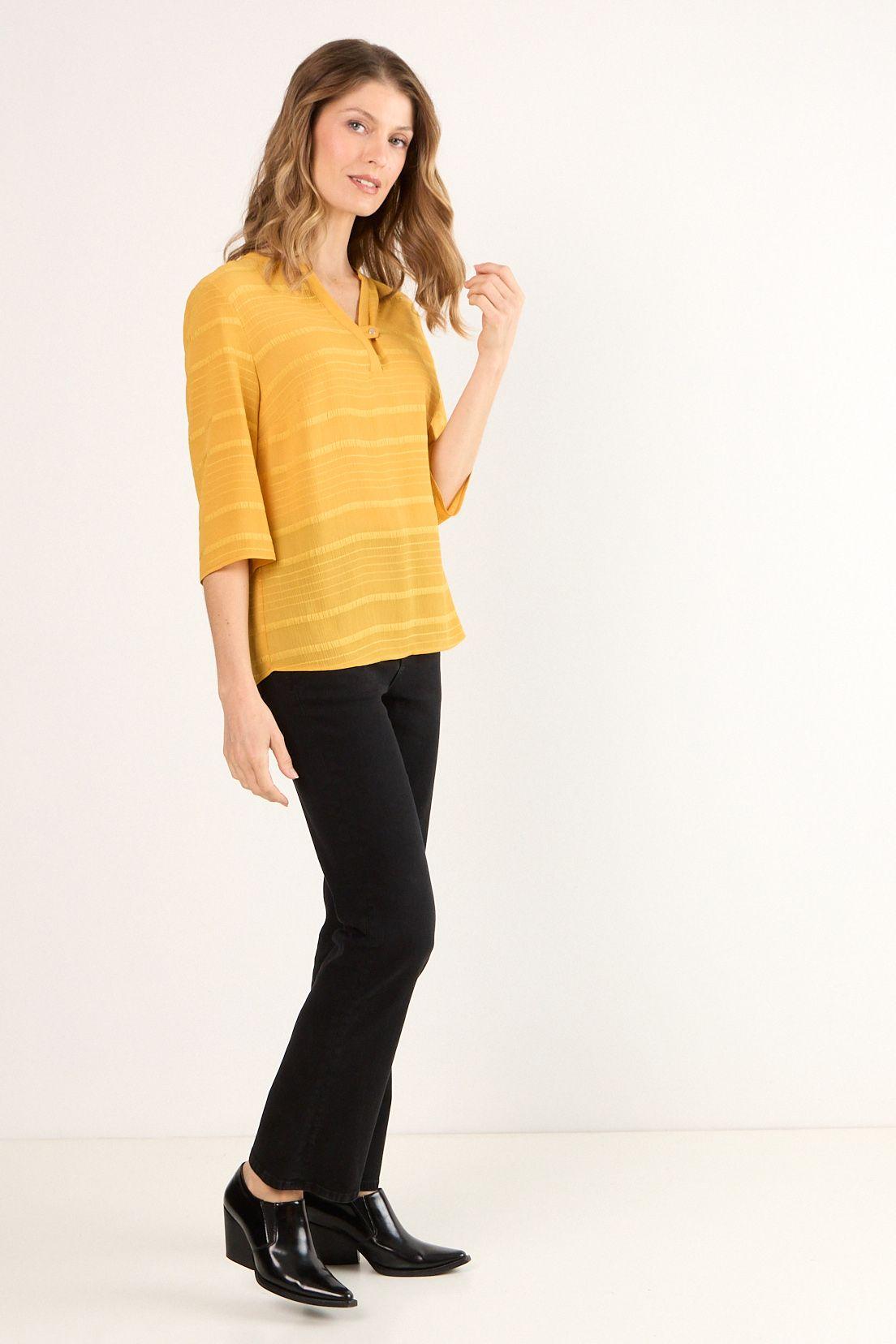 Blusas Manga Larga Amarillo Ma Griffe 14002225054314-3