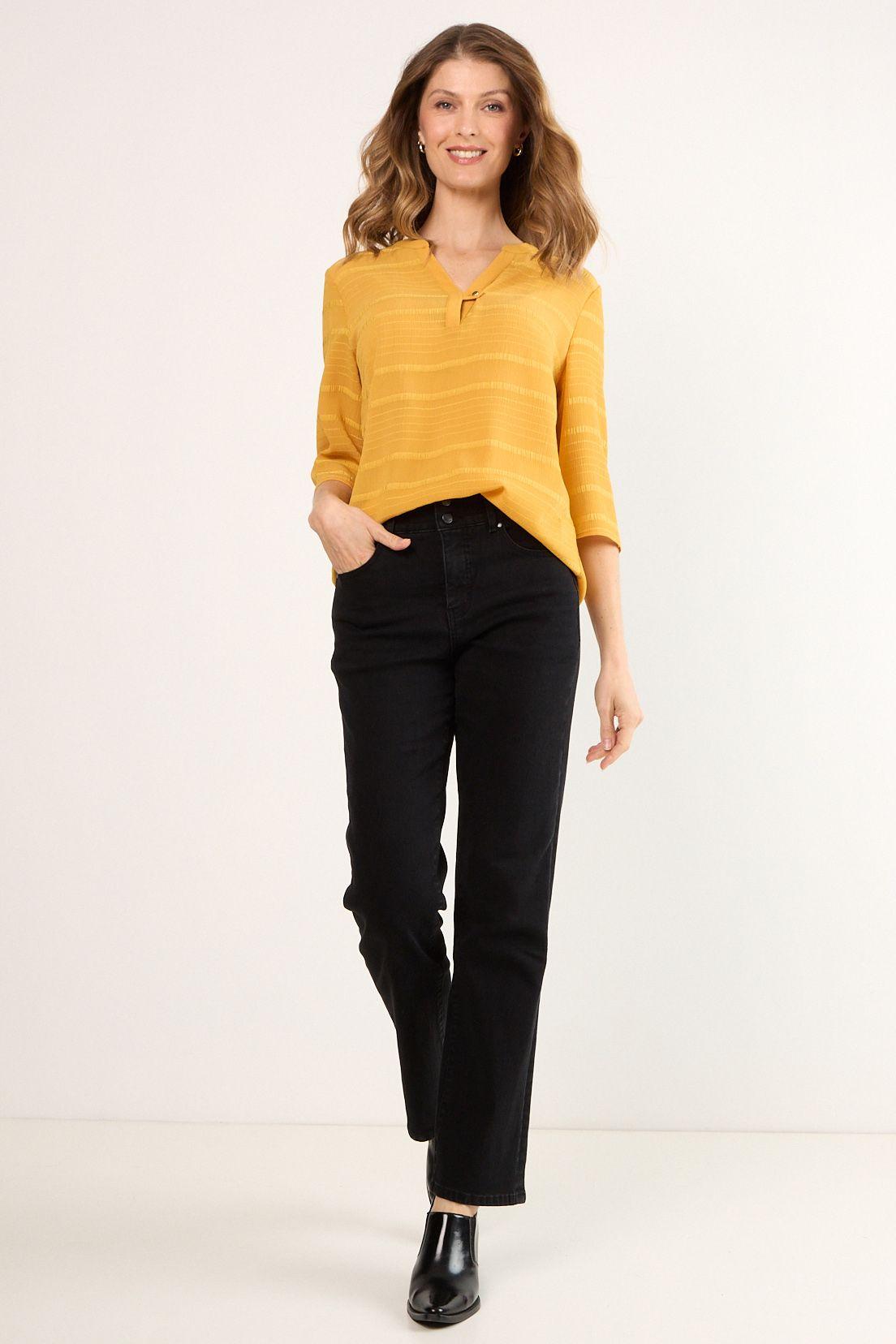 Blusas Manga Larga Amarillo Ma Griffe 14002225054314-4