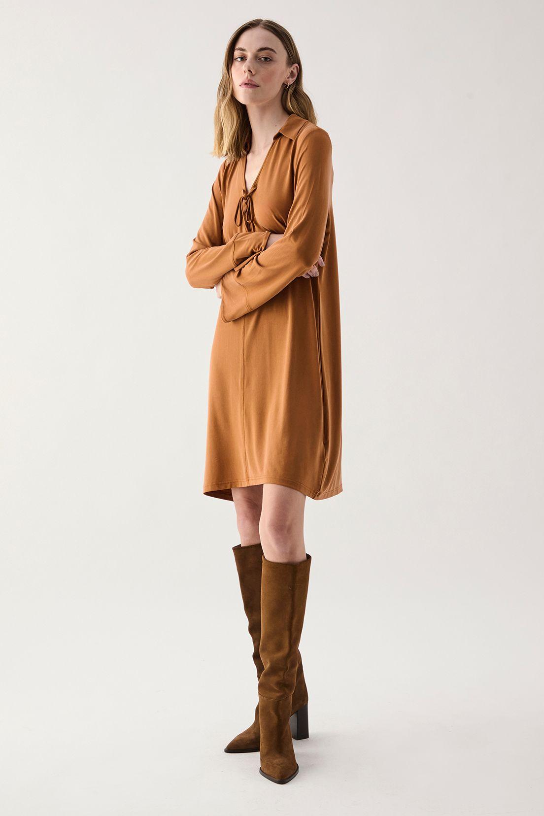 Vestido Liso Avellana 13007125055126-3