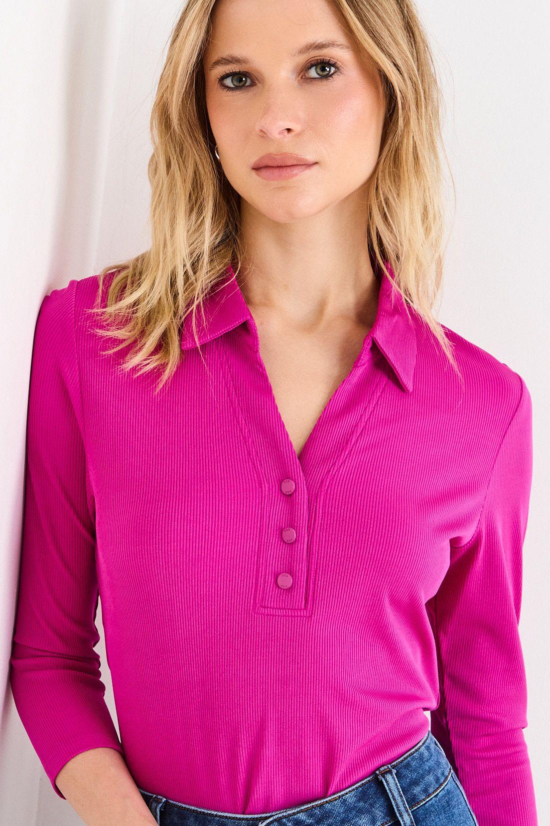 Polera Manga Larga Fucsia Ash 14207226054121-1
