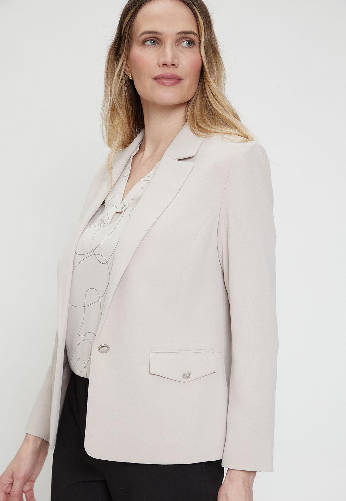Blazer Liso Beige Ma Griffe 16002224052106-3