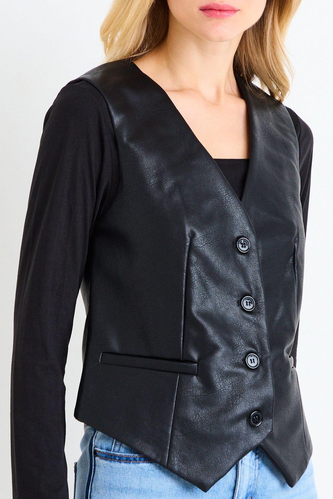 Gilet Liso Negro 16204125002102-1