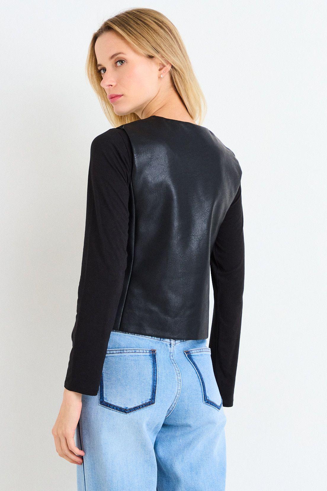 Gilet Liso Negro 16204125002102-2