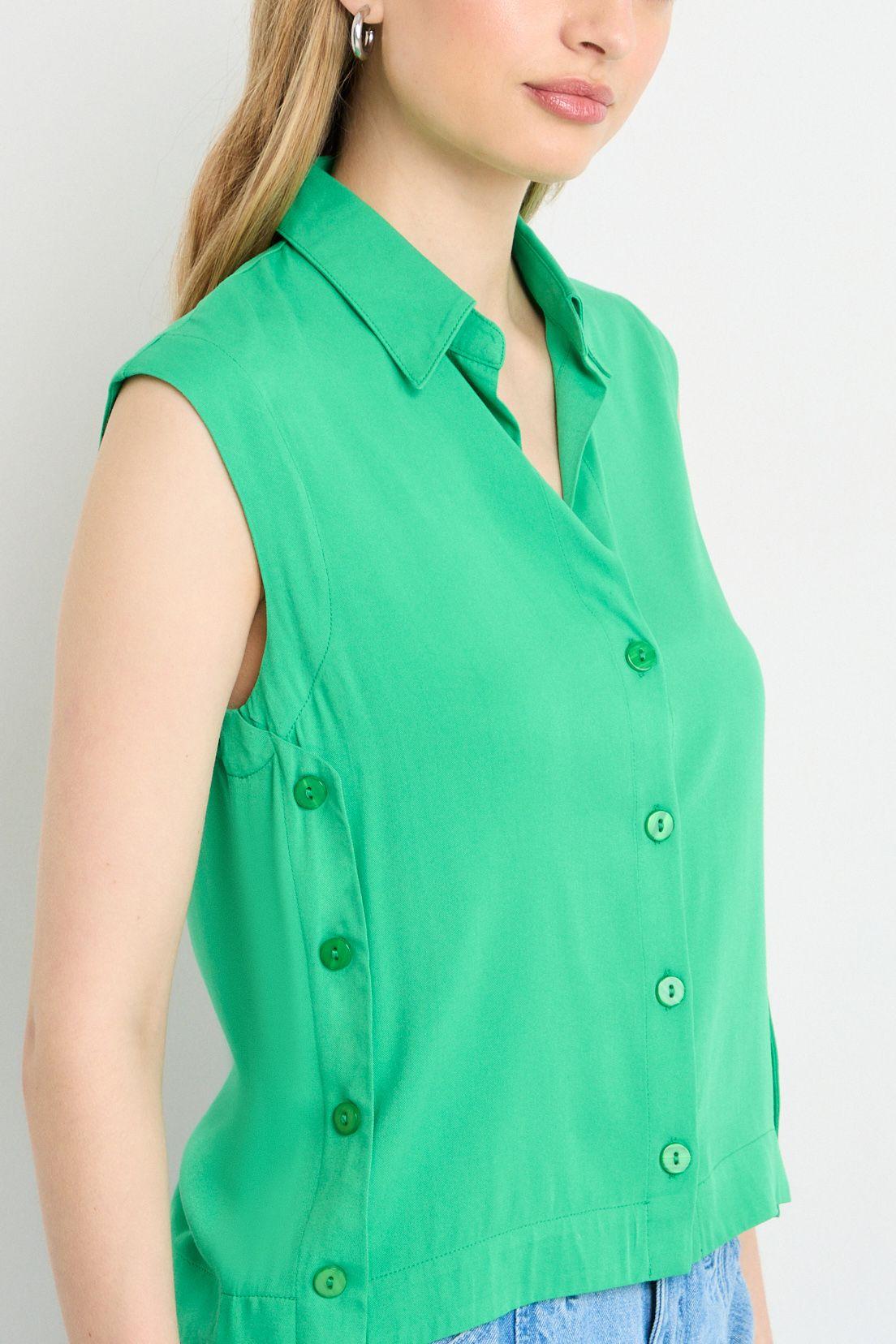 Blusas Sin Manga Verde iO 14020225066217-1