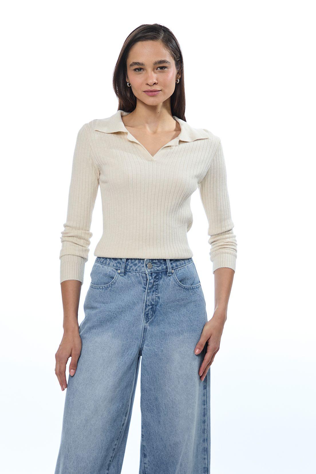 Sweater Liso Beige 18120224071106-0