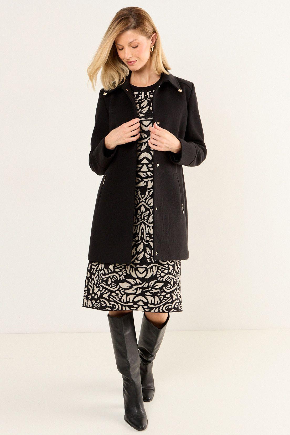 Chaqueton Cuello Camisero Negro Ma Griffe 17202126001102-4