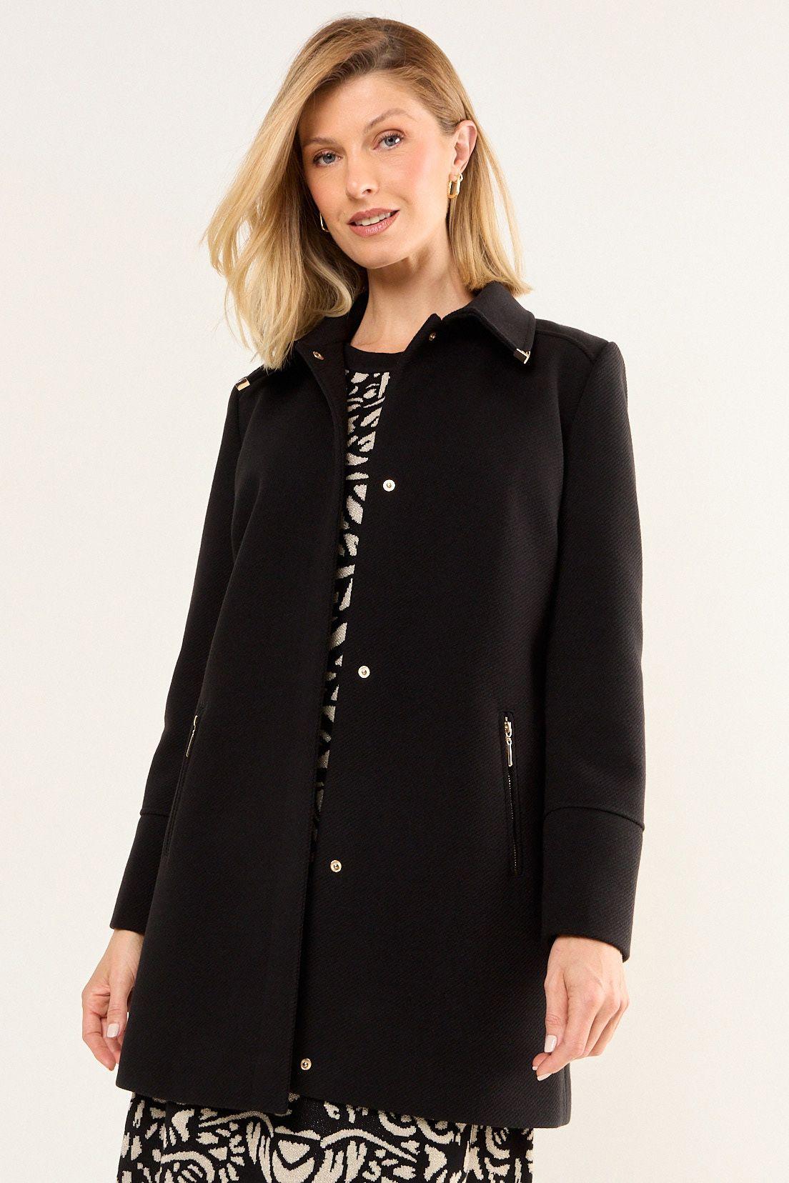 Chaqueton Cuello Camisero Negro Ma Griffe 17202126001102-0