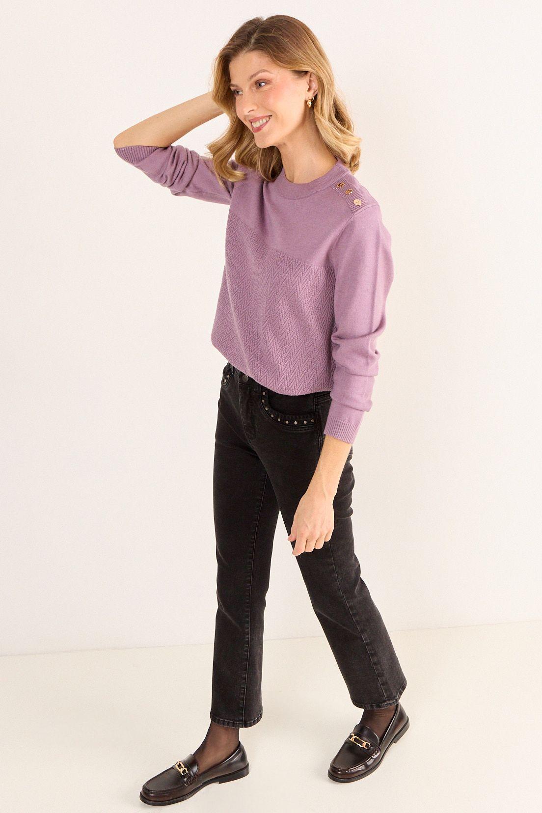 Tejido Con Detalle De Lurex Morado Ma Griffe 18102126058211-2