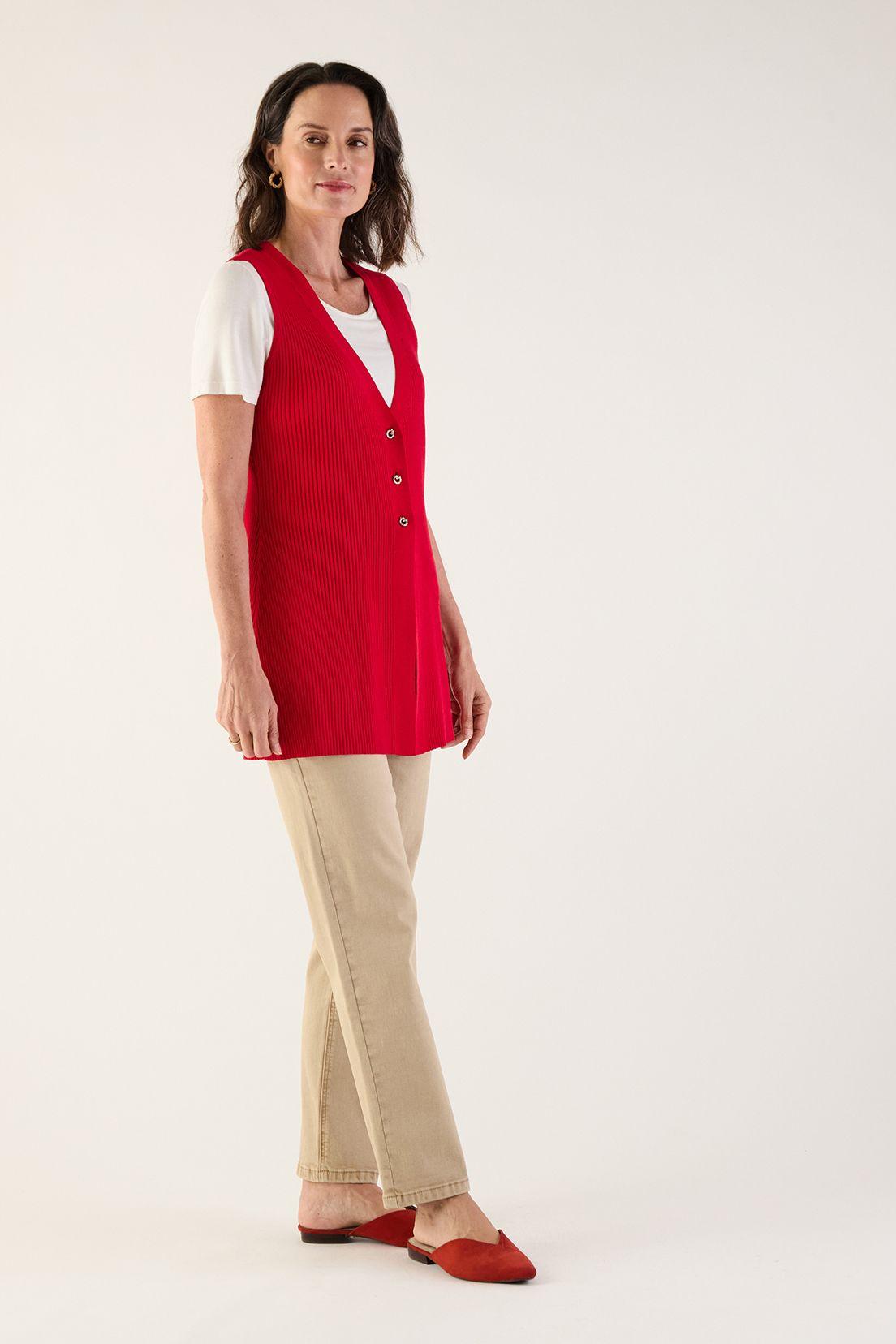 Chaleco Liso Rojo 18002125050103-4
