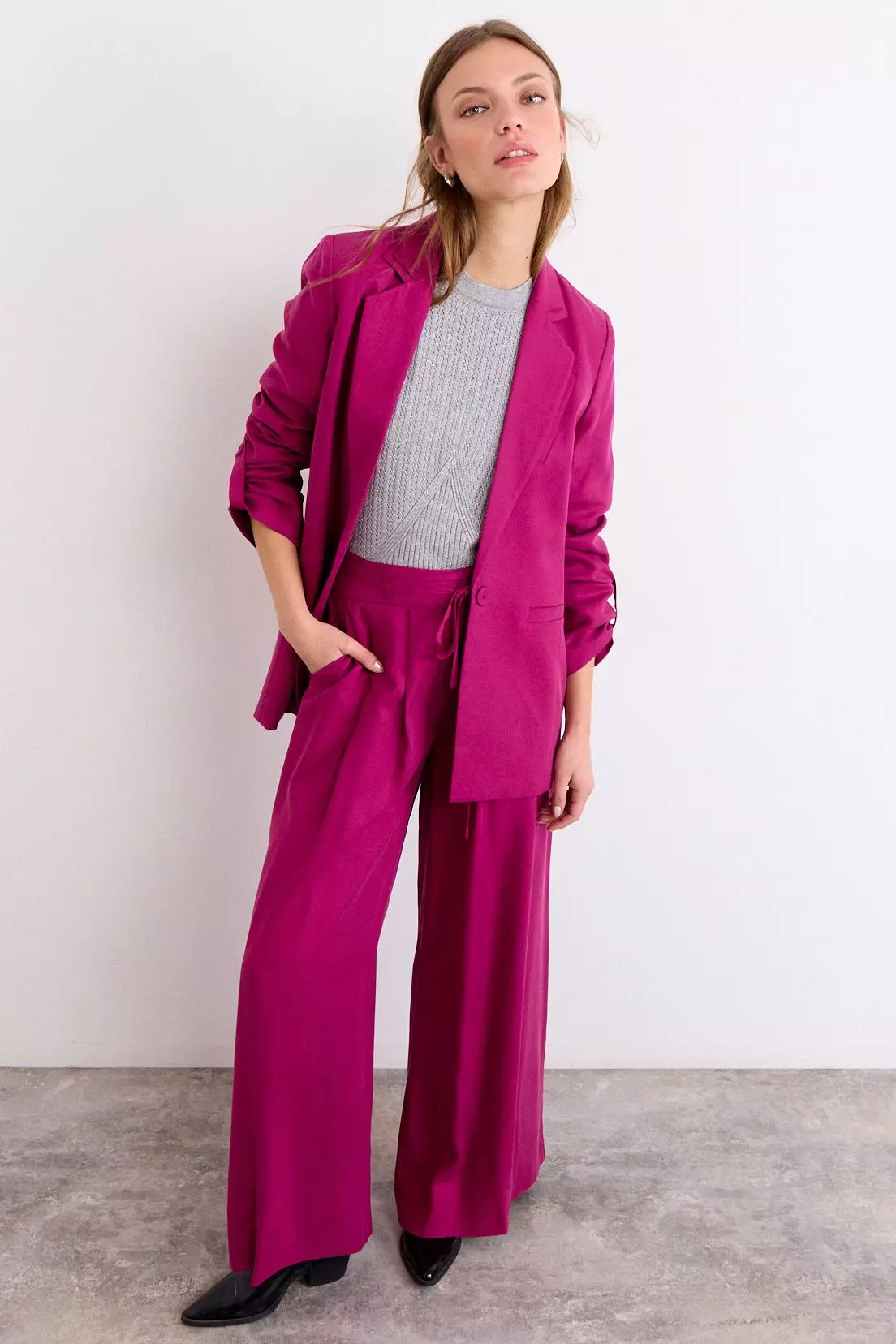 Blazer Liso Fucsia iO 16020226054112-4
