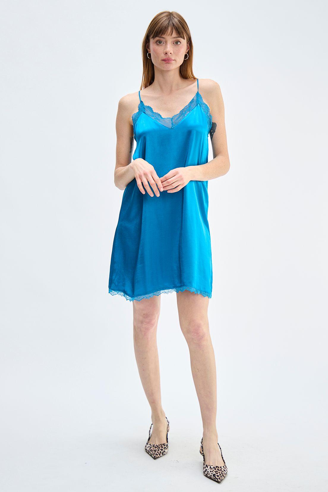 Vestido Liso Azul Ash 13076224050134-0