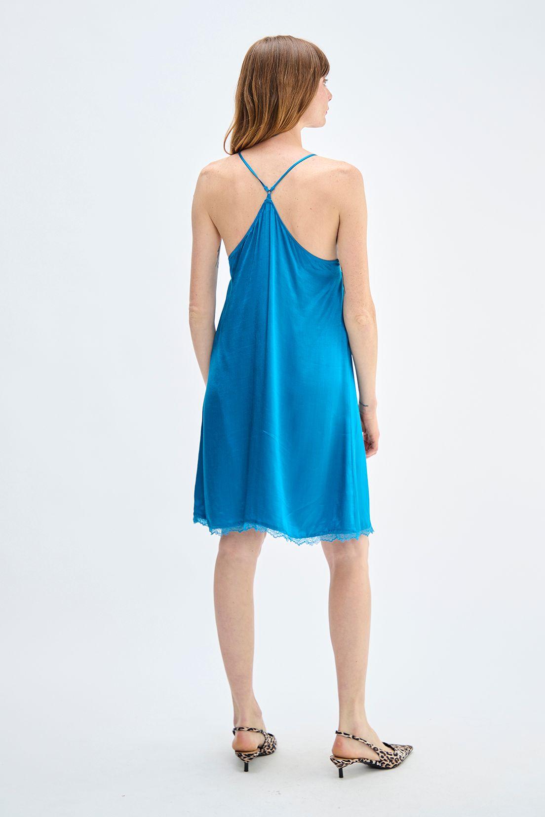 Vestido Liso Azul Ash 13076224050134-1