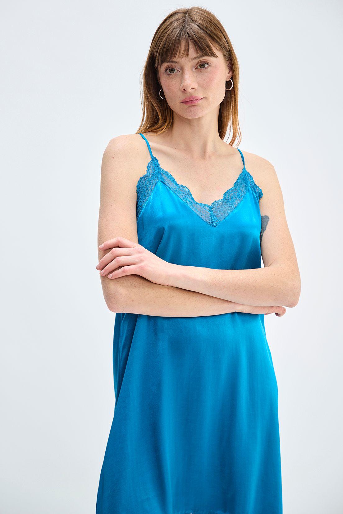 Vestido Liso Azul Ash 13076224050134-2