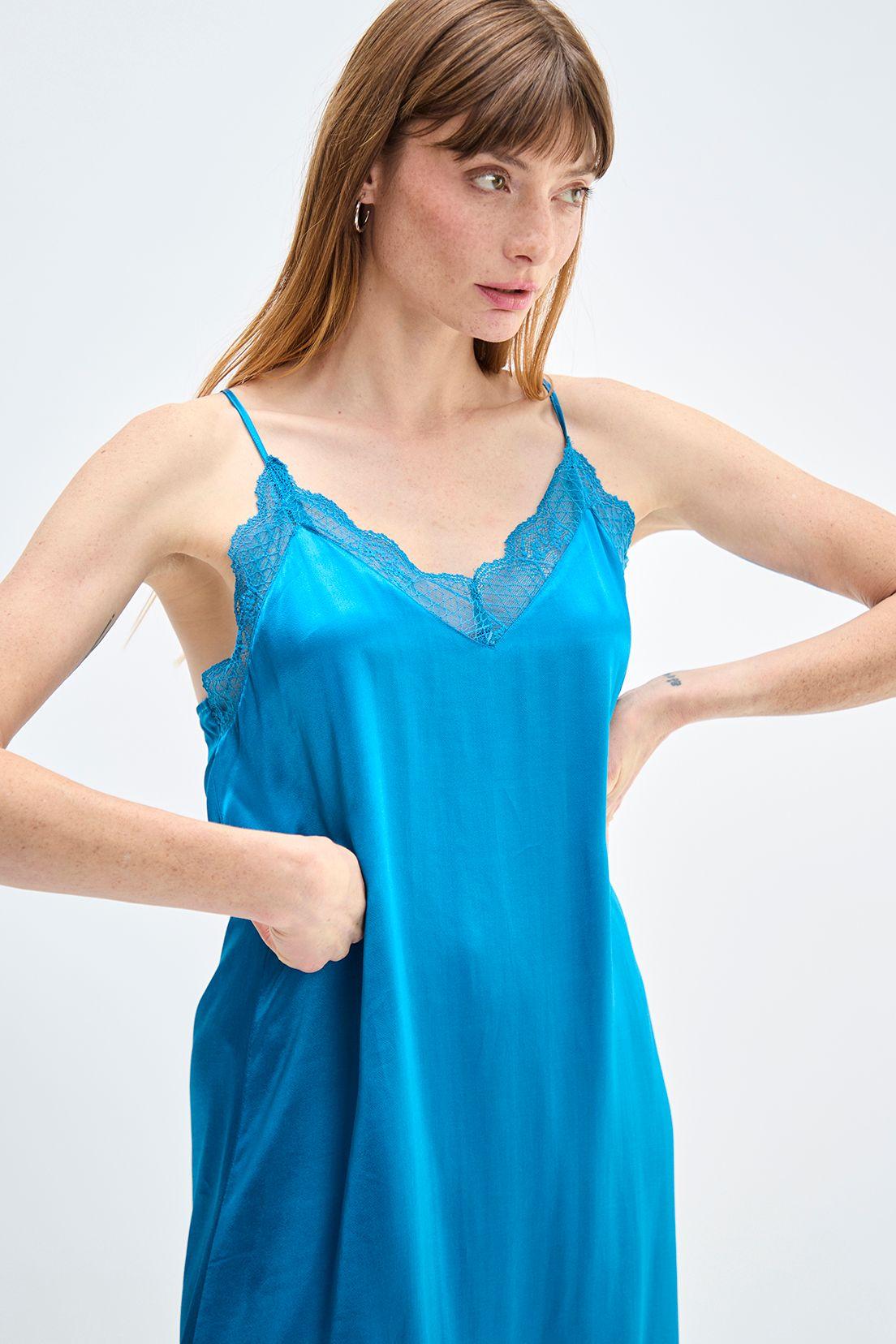 Vestido Liso Azul Ash 13076224050134-3