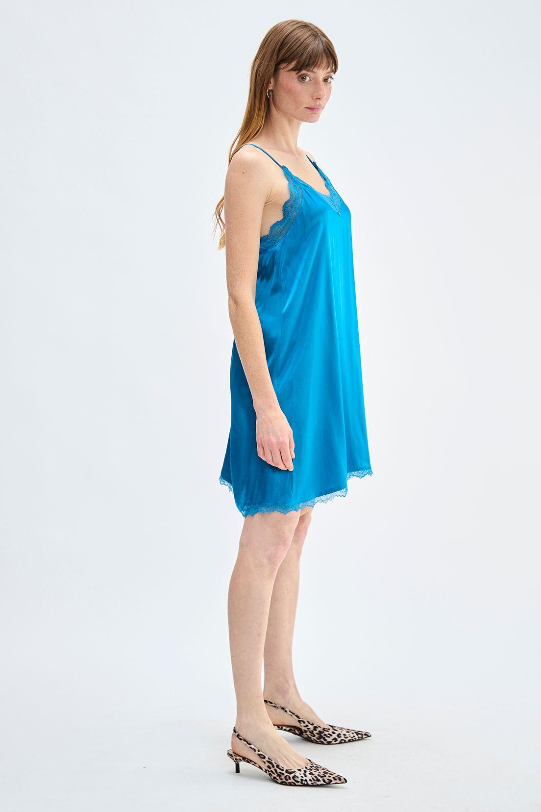 Vestido Liso Azul Ash 13076224050134-4