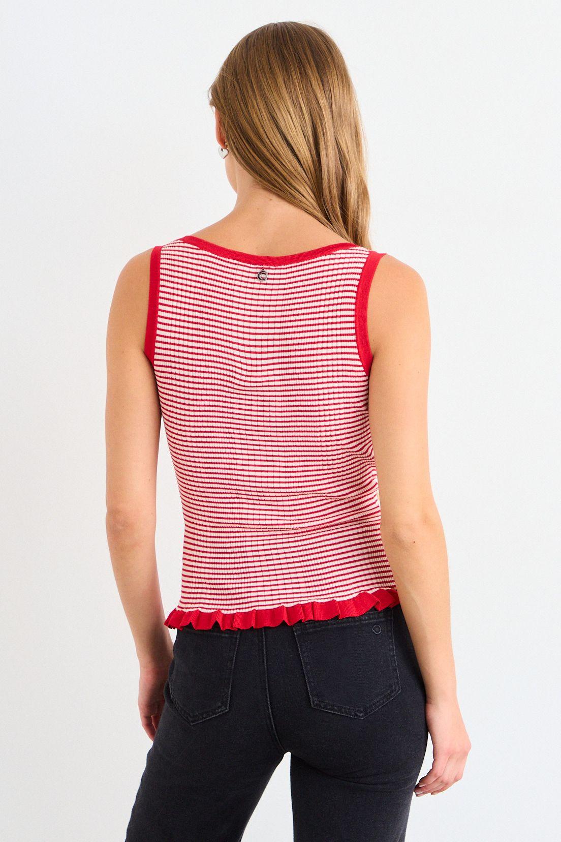 Polera Tejida Sin Mangas Rojo iO 18720126002103-2