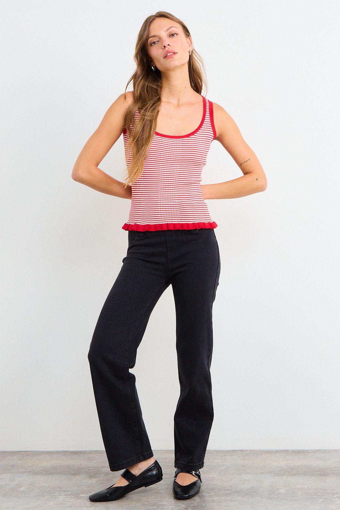 Polera Tejida Sin Mangas Rojo iO 18720126002103-4