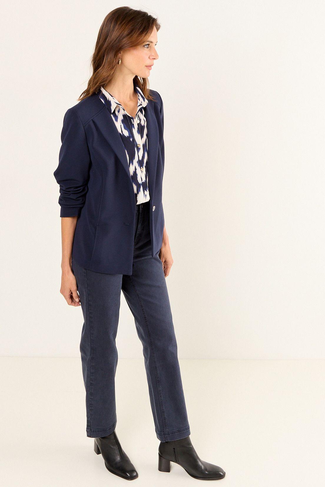 Blazer Abotonado Azul Ma Griffe 16002126002104-4