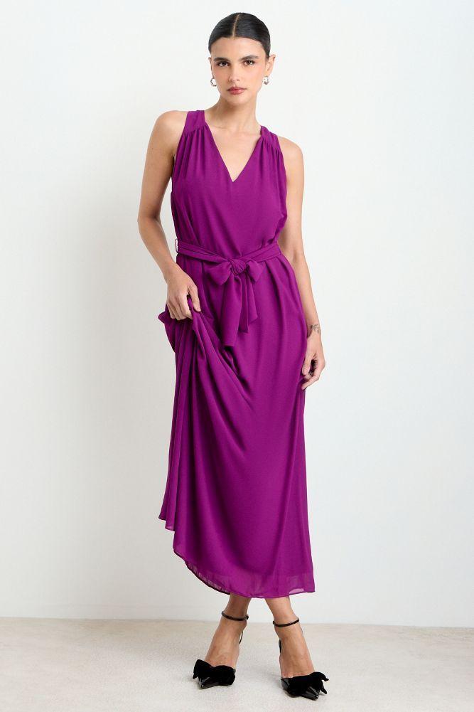 Vestido Largo Liso Morado Ash 13407225060121-0