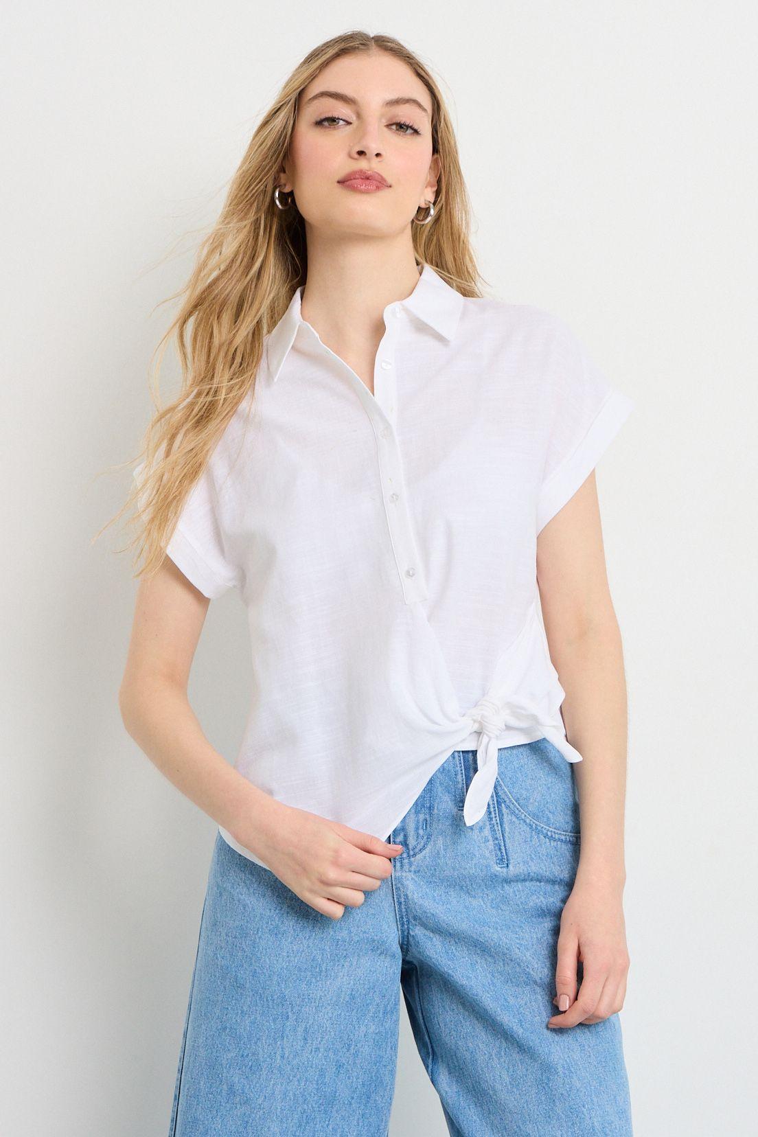 Blusas Manga Corta Crudo iO 14020225065105-0