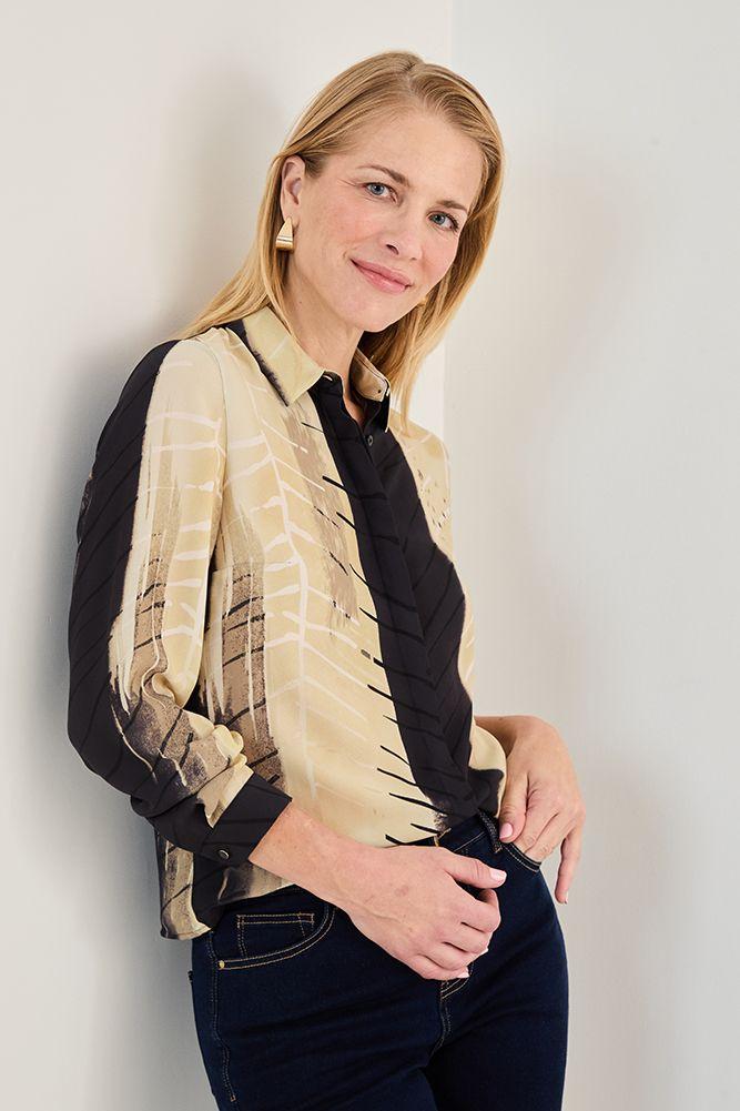Blusa Camisera Estampada Negro 14102125058102-0