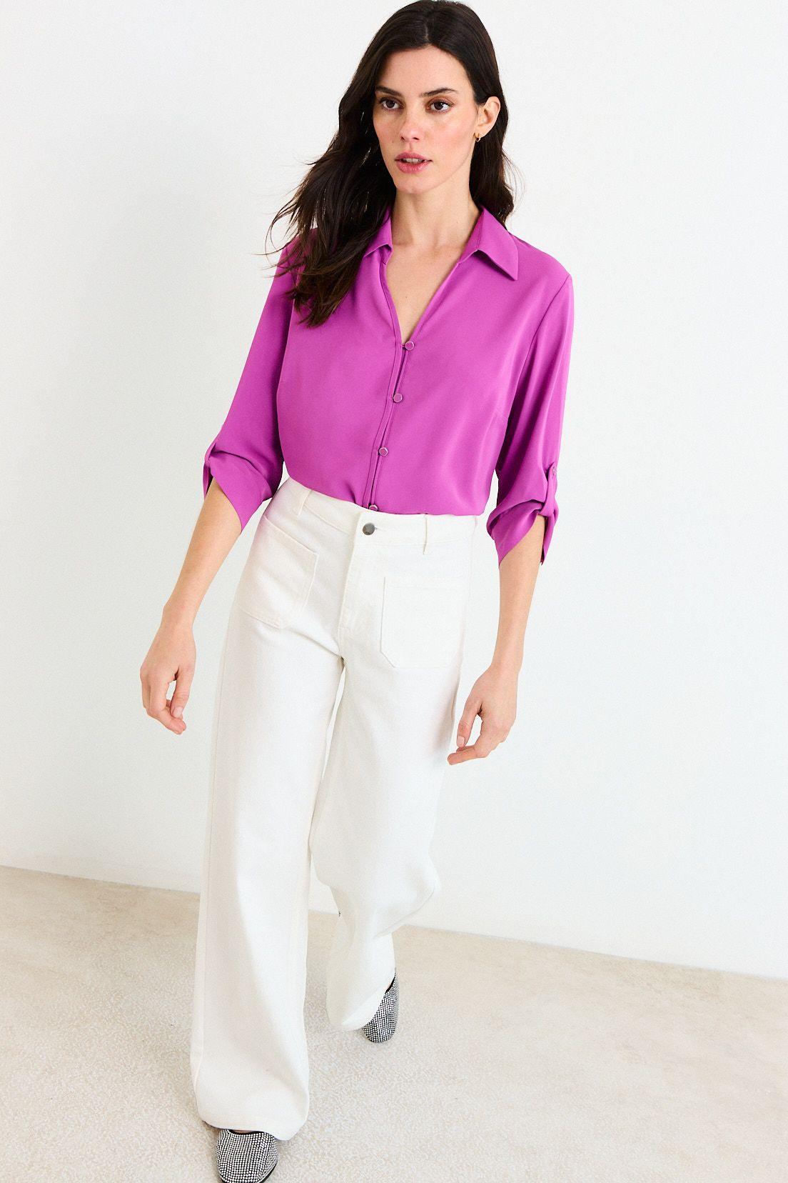 Blusas Manga Larga Morado Ash 14007226055121-4