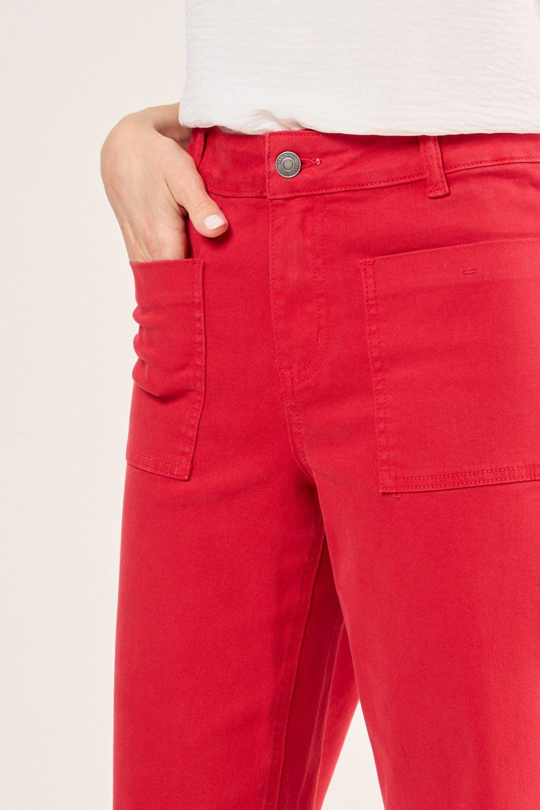 Jeans Wide Color Rojo Ma Griffe 11302225009103-2