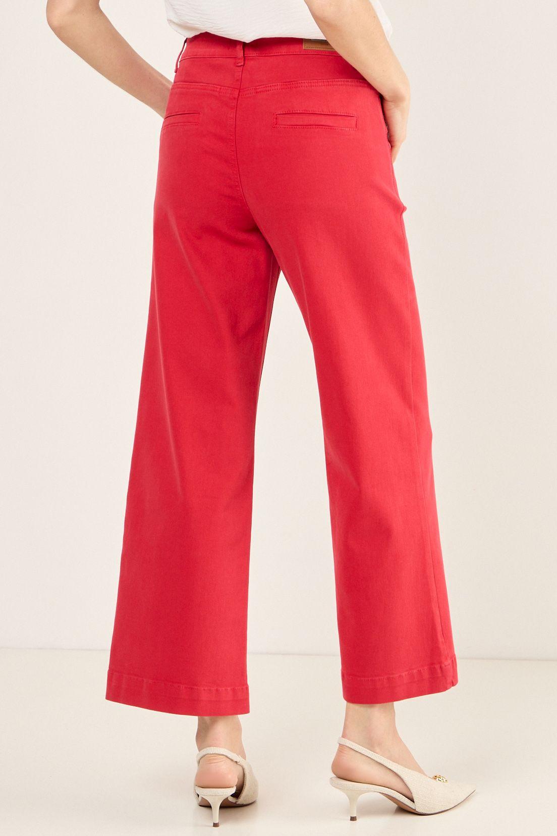 Jeans Wide Color Rojo Ma Griffe 11302225009103-3