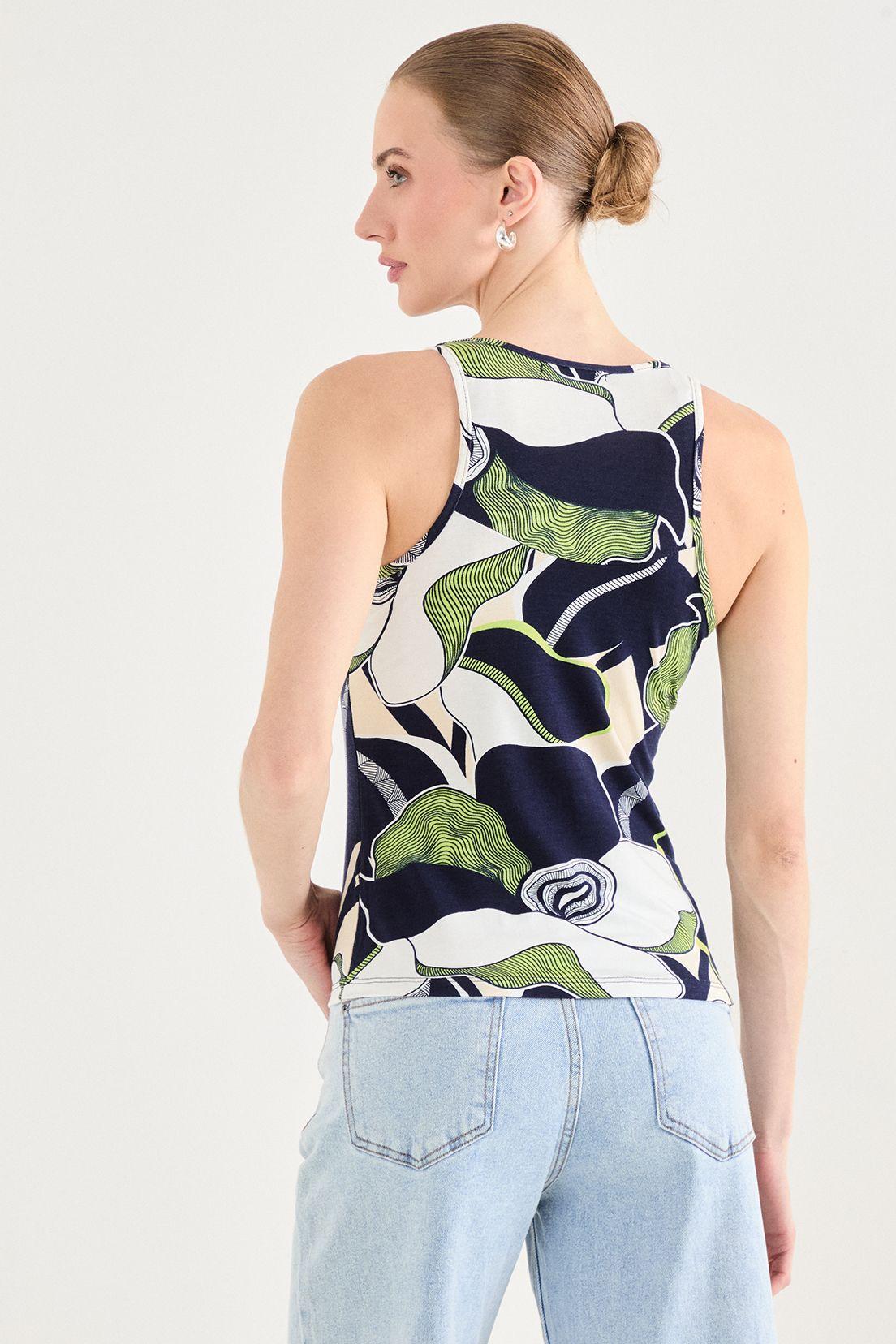 Polera Estampada Verde 14604224019107-2