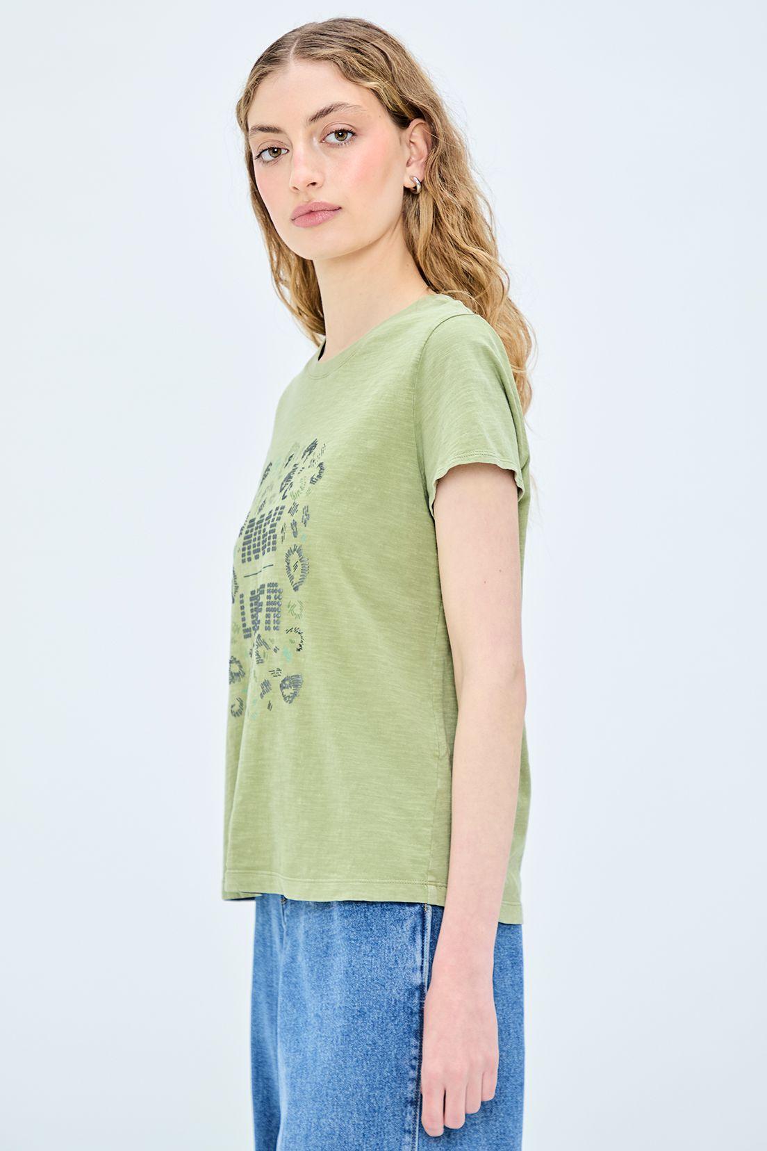 Polera Estampada Verde iO 14620224056107-2