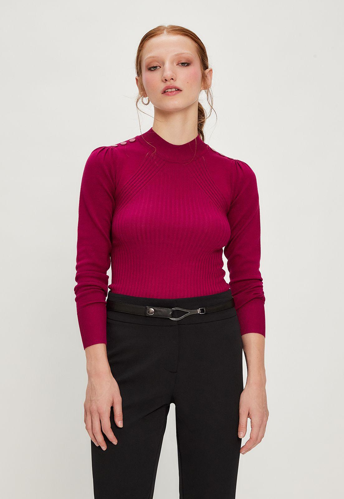 Sweater Liso Burdeo iO 18120124002112-0