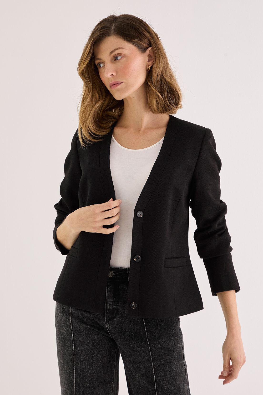 Blazer Escote V Negro 16002125004102-0